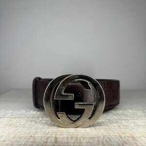Men's Brown Leather Gucci Belt